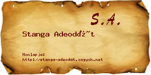 Stanga Adeodát névjegykártya